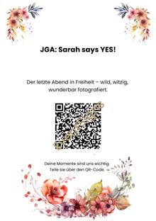 QR-Code Einladung Flower
